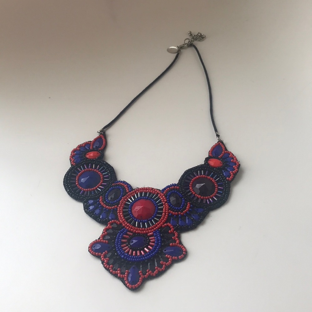 Colorful bib necklace